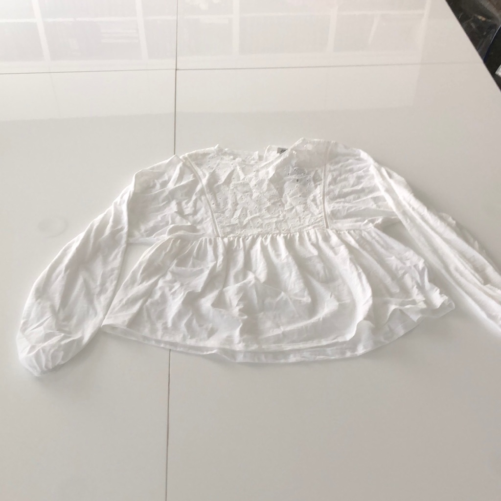 River Island White Top Eyelet Detail Brand New